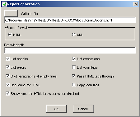 Propriétés de Génération de Rapport